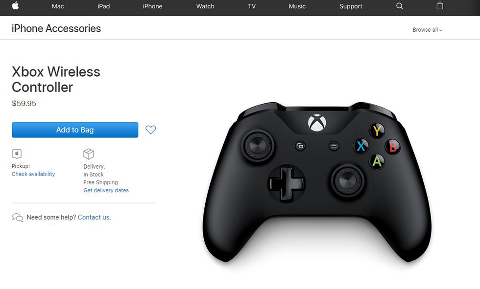 Control Xbox Tienda de Apple